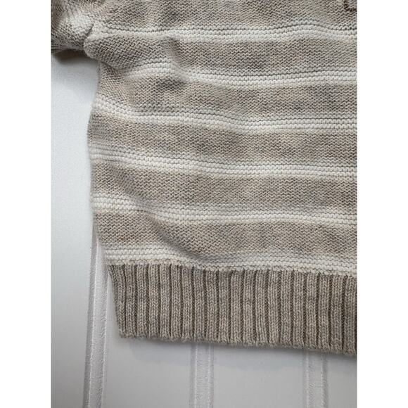 Stitch & Bean Baby Boy 2 Piece Beige Striped Knit Short Set Size 3-6 Months #162 - Picture 4 of 16